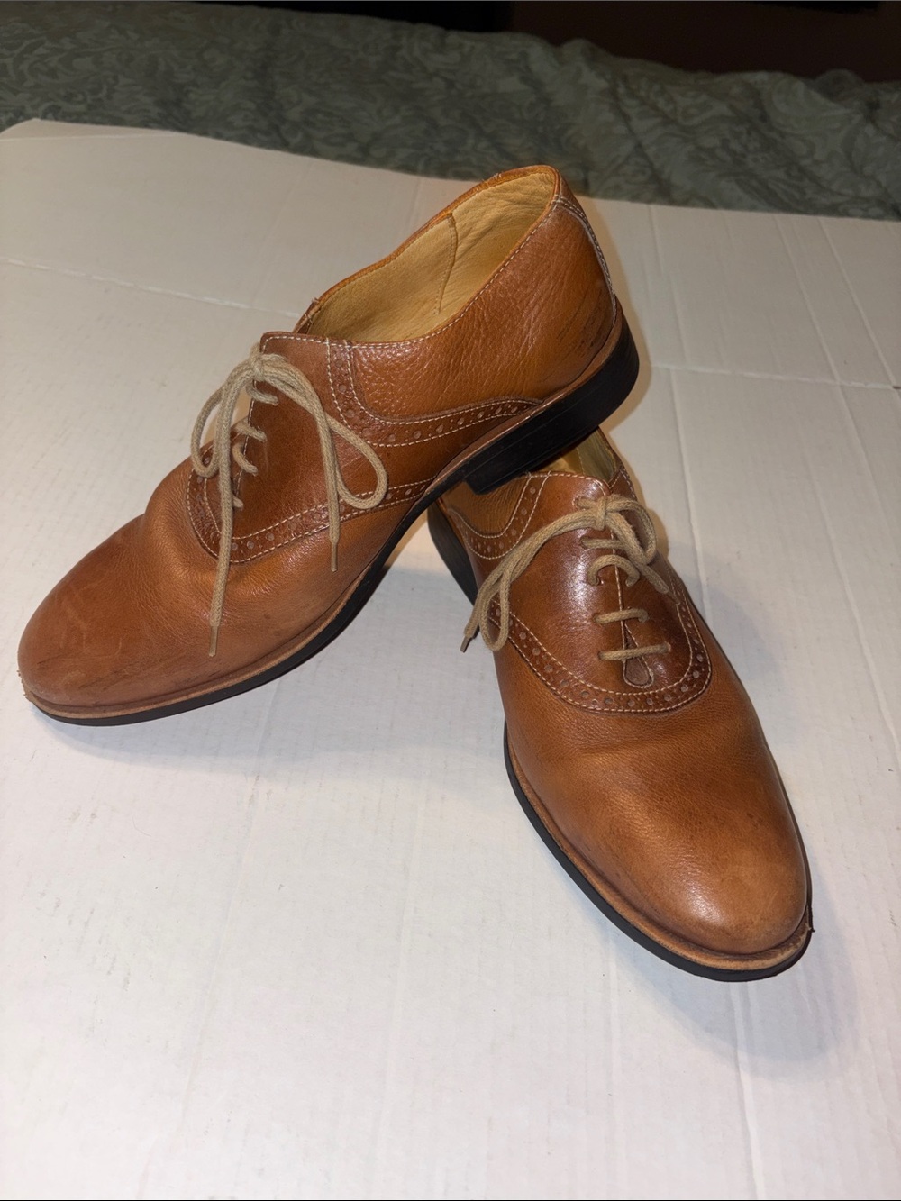 Sandro comfort soft and gel brown leather Oxford shoes size 10D